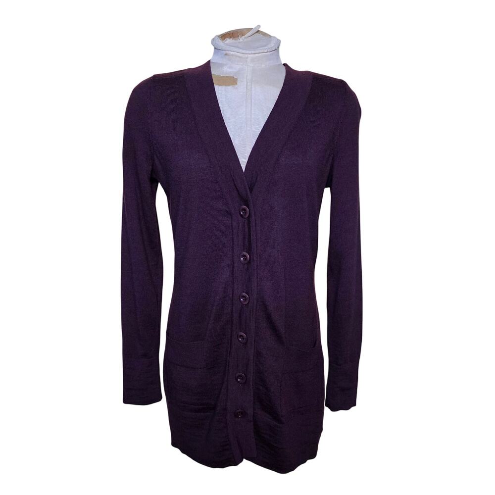 Pendleton‎ Cardigan Sweater 100% Merino Wool Maroon Size Small